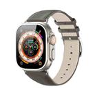 For Apple Watch 6 44mm DUX DUCIS YS Series Genuine Leather Watch Band(Grey) - 1