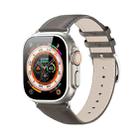 For Apple Watch 5 40mm DUX DUCIS YS Series Genuine Leather Watch Band(Grey) - 1