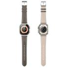 For Apple Watch 5 40mm DUX DUCIS YS Series Genuine Leather Watch Band(Grey) - 3