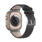 For Apple Watch 3 38mm DUX DUCIS YS Series Genuine Leather Watch Band(Black) - 2