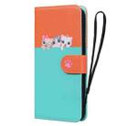 For Motorola Moto E13 Cute Pet Series Color Block Buckle Leather Phone Case(Sky Blue) - 2