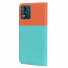 For Motorola Moto E13 Cute Pet Series Color Block Buckle Leather Phone Case(Sky Blue) - 3