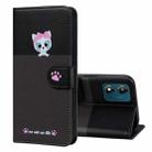 For Motorola Moto E13 Cute Pet Series Color Block Buckle Leather Phone Case(Dark Grey) - 1