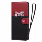 For Motorola Moto E13 Cute Pet Series Color Block Buckle Leather Phone Case(Black) - 2
