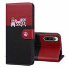 For Sony Xperia 10 IV Cute Pet Series Color Block Buckle Leather Phone Case(Black) - 1