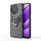 For Realme 11 4G Global Shockproof PC + TPU Holder Phone Case(Black) - 1