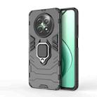 For Realme 12 5G Shockproof PC + TPU Holder Phone Case(Black) - 1