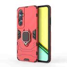 For Realme C65 4G Shockproof PC + TPU Holder Phone Case(Red) - 1