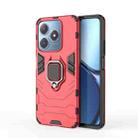 For Realme C63 Shockproof PC + TPU Holder Phone Case(Red) - 1