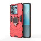 For Xiaomi Redmi Note 13 Pro Shockproof PC + TPU Holder Phone Case(Red) - 1