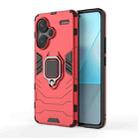 For Xiaomi Redmi Note 13 Pro+ Shockproof PC + TPU Holder Phone Case(Red) - 1