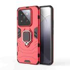 For Xiaomi 14 Pro Shockproof PC + TPU Holder Phone Case(Red) - 1