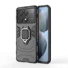For Xiaomi Redmi K70E Shockproof PC + TPU Holder Phone Case(Black) - 1