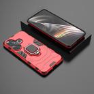 For Xiaomi Poco F6 Shockproof PC + TPU Holder Phone Case(Red) - 2