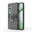 For OnePlus Nord CE4 5G Shockproof PC + TPU Holder Phone Case(Black) - 1