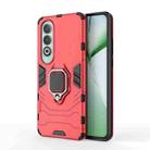 For OnePlus Nord CE4 5G Shockproof PC + TPU Holder Phone Case(Red) - 1