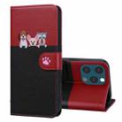 For iPhone 13 Pro Max Cute Pet Series Color Block Buckle Leather Phone Case(Black) - 1