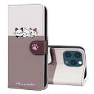 For iPhone 13 Pro Cute Pet Series Color Block Buckle Leather Phone Case(Pale Mauve) - 1