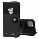 For iPhone 13 Cute Pet Series Color Block Buckle Leather Phone Case(Dark Grey) - 1