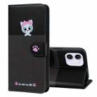 For iPhone 12 / 12 Pro Cute Pet Series Color Block Buckle Leather Phone Case(Dark Grey) - 1