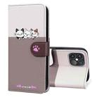 For iPhone 12 Pro Max Cute Pet Series Color Block Buckle Leather Phone Case(Pale Mauve) - 1