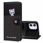 For iPhone 12 mini Cute Pet Series Color Block Buckle Leather Phone Case(Dark Grey) - 1