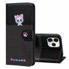 For iPhone 11 Pro Max Cute Pet Series Color Block Buckle Leather Phone Case(Dark Grey) - 1