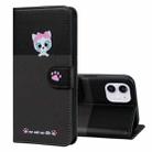 For iPhone 11 Cute Pet Series Color Block Buckle Leather Phone Case(Dark Grey) - 1