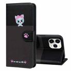 For iPhone 11 Pro Cute Pet Series Color Block Buckle Leather Phone Case(Dark Grey) - 1