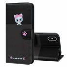 For iPhone X / XS Cute Pet Series Color Block Buckle Leather Phone Case(Dark Grey) - 1