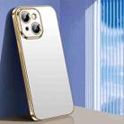 For iPhone 15 Plus SULADA Electroplating Frosted TPU Phone Case(Gold) - 1