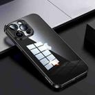 For iPhone 15 Pro Max SULADA Shine Through Series Plating TPU Transparent Phone Case(Space Black) - 1