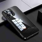 For iPhone 15 Pro SULADA Shine Through Series Plating TPU Transparent Phone Case(Space Black) - 1