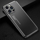For iPhone 15 Pro Frosted Metal Phone Case(Black) - 1