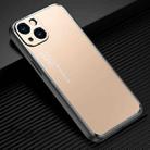 For iPhone 15 Plus Frosted Metal Phone Case(Gold) - 1