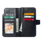 For iPhone 16 Pro Max Tri-Fold 9-Card Wallets Leather Phone Case(Black) - 3