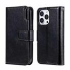 For iPhone 16 Pro Tri-Fold 9-Card Wallets Leather Phone Case(Black) - 2