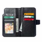 For iPhone 16 Pro Tri-Fold 9-Card Wallets Leather Phone Case(Black) - 3