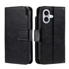 For iPhone 16 Plus Tri-Fold 9-Card Wallets Leather Phone Case(Black) - 2