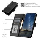 For Xiaomi Mi 10T 5G Datura Flower Embossed Flip Leather Phone Case(Black) - 6