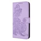 For Samsung Galaxy A02 EU Datura Flower Embossed Flip Leather Phone Case(Purple) - 2