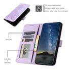 For Samsung Galaxy Note20 Ultra Datura Flower Embossed Flip Leather Phone Case(Purple) - 6