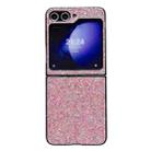 For Samsung Galaxy Z Flip5 Glitter Frosted Shockproof Phone Case(Rose Red) - 1