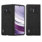 For Huawei Mate X5 ABEEL Genuine Leather Luolai Series Phone Case(Black) - 1