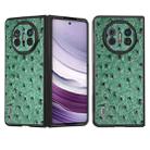 For Huawei Mate X5 ABEEL Genuine Leather Ostrich Texture Phone Case(Green) - 1