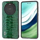 For Huawei Mate 60 Pro ABEEL Genuine Leather Weilai Series Phone Case(Green) - 1