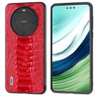 For Huawei Mate 60 Pro ABEEL Genuine Leather Weilai Series Phone Case(Red) - 1