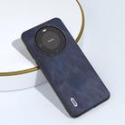 For Huawei Mate 60 ABEEL Cowhide Texture PU Phone Case(Blue) - 3
