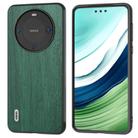 For Huawei Mate 60 ABEEL Wood Texture PU Phone Case(Green) - 1
