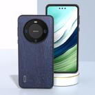 For Huawei Mate 60 ABEEL Wood Texture PU Phone Case(Blue) - 2
